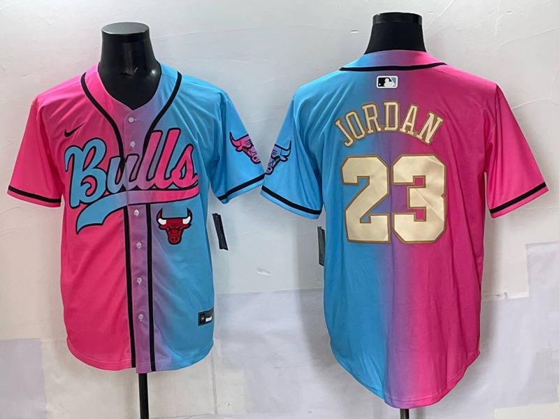 Men Chicago Bulls Nike #23 Jordan Blue pink NBA 2025 Jersey style 009->chicago bulls->NBA Jersey